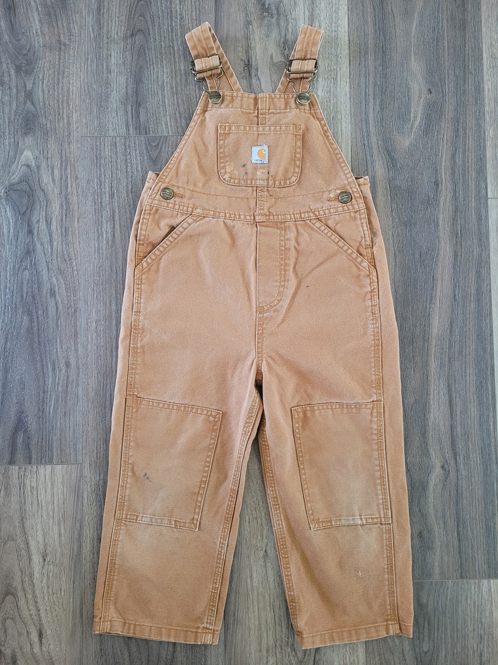 Kid T3 Carhartt Brown Duck Canvas Overalls